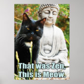 Funny Cat - Dat was zenuwachtig, dit is miauw Poster (Voorkant)