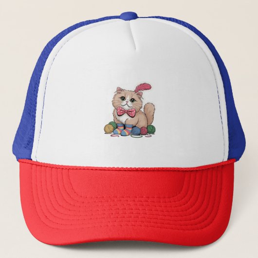 Funny Cat Design | Cute &Cat Lover Gift Trucker Pet (Voorkant)