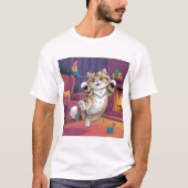 Funny Cat Design Men’s T-Shirt | Cute & Humorous (Voorkant)