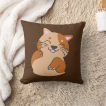 "Funny Cat Design" Sierkussen