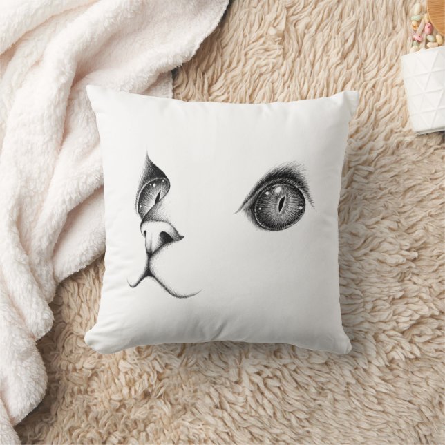 "Funny Cat Design" Sierkussen (Deken)