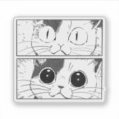 Funny Cat Design Sticker (Voorkant)
