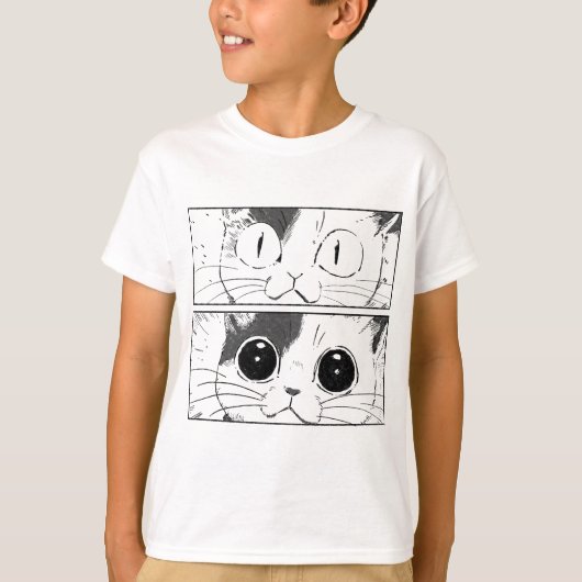 Funny Cat Design T-shirt (Voorkant)