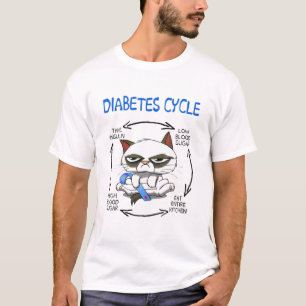 Funny Cat - Diabetes Cyclus T-shirt