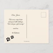 Funny Cat Doctor krijgt snel Briefkaart (Achterkant)