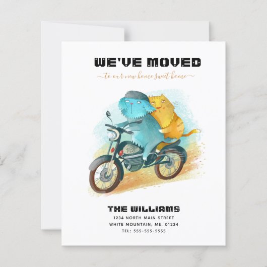 Funny Cat Dog Riding Motorcycle budget Motorcycle  (Voorkant)