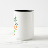 Funny Cat Drink koffie-Mok, gekleed met Planten Mok (Midden)