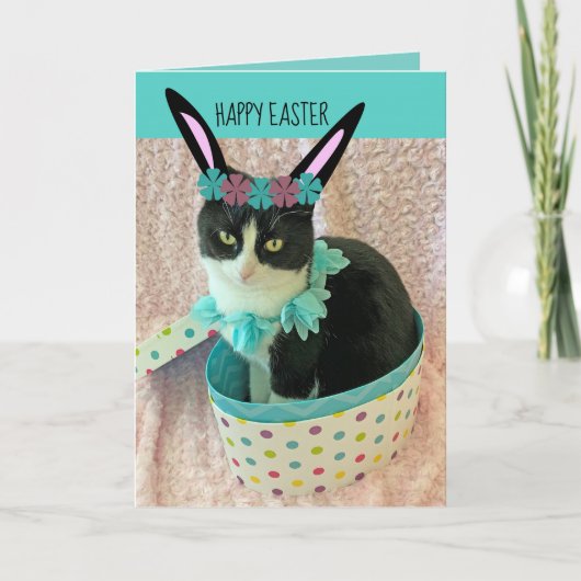 Funny Cat Easter Kaart (Voorkant)