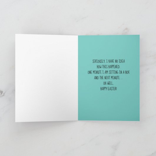 Funny Cat Easter Kaart (Binnen)