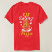 Funny Cat Eating A Pizza695 T-shirt (Design voorkant)