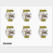 Funny Cat Eating Ramen Cat Lover Pet Owner Vierkante Sticker (Vel)