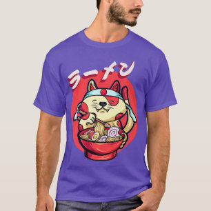 Funny Cat Eating Ramen kluut Japans Kitten Ramen T-shirt
