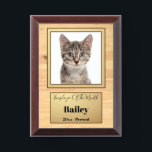 Funny Cat Employee of the Month Custom Photo Troffee Gedenkplaat<br><div class="desc">Funny Cat Employee of the Month Custom Photo Award</div>