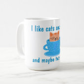 Funny Cat en Coffee Lover Koffiemok (Voorkant links)