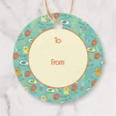 Funny Cat en Fish Bedankjes Labels (Voorkant)