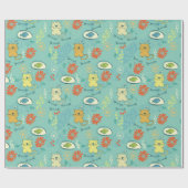 Funny Cat en Fish Cadeaupapier (Vlak)