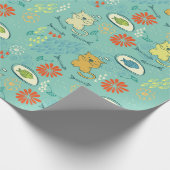 Funny Cat en Fish Cadeaupapier (Hoek)
