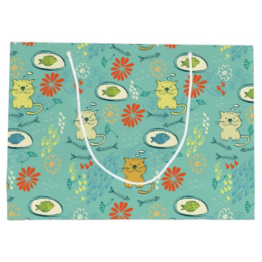 Funny Cat en Fish Groot Cadeauzakje (Achterkant)