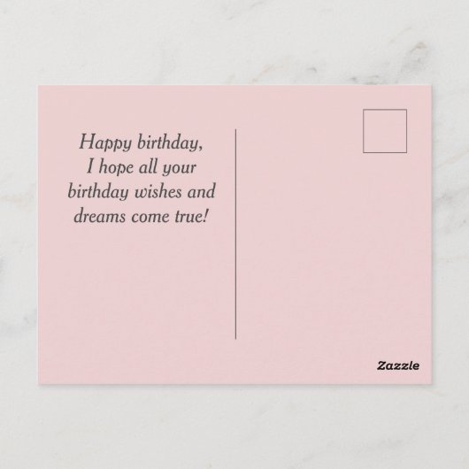  Funny Cat en Happy Birthday Briefkaart (Achterkant)