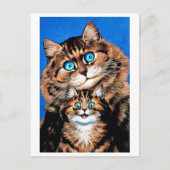Funny Cat en Kitten, Louis Wain Briefkaart (Voorkant)