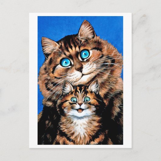 Funny Cat en Kitten, Louis Wain Briefkaart (Voorkant)