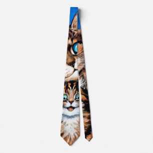 Funny Cat en Kitten, Louis Wain Stropdas