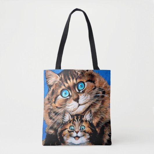 Funny Cat en Kitten, Louis Wain Tote Bag (Voorkant)