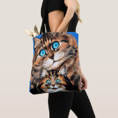 Funny Cat en Kitten, Louis Wain Tote Bag (Dichtbij)