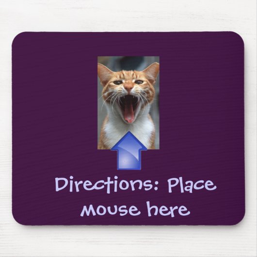 Funny Cat en Mousepad Muismat (Voorkant)