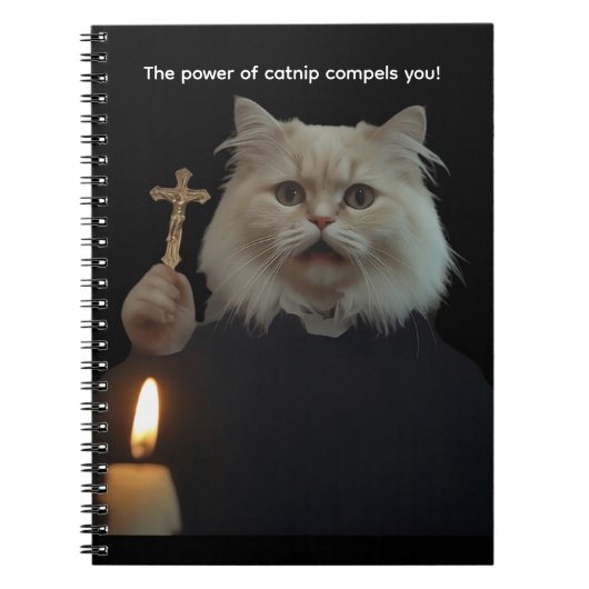 Funny Cat Exorcist Notebook - Catnip Compels You Notitieboek (Voorkant)