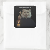 Funny Cat Exorcist Sticker - Catnip Compels You (Tas)