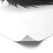 Funny Cat Face Illustration – Minimal Cute Cat Art Poster (Hoek)