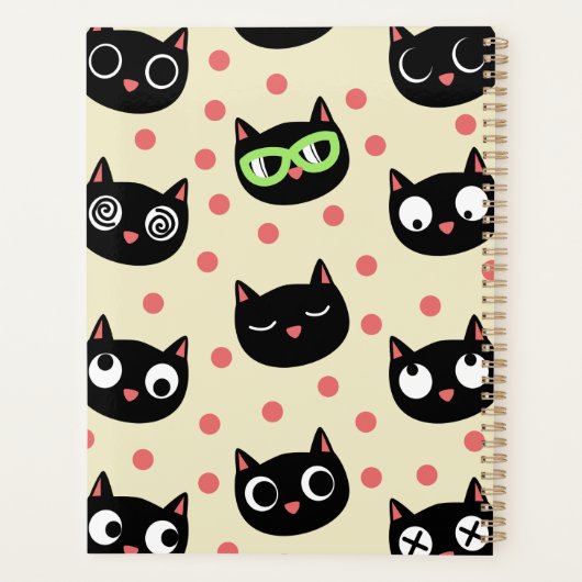 Funny Cat Faces Planner (Achterkant)