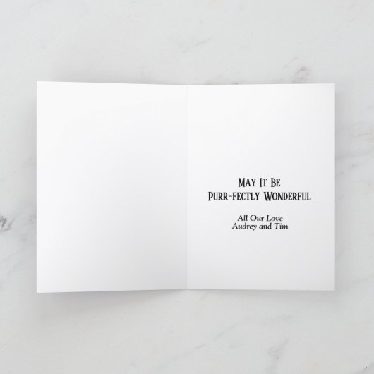 Funny Cat Faces Verjaardag Kaart (Binnen)