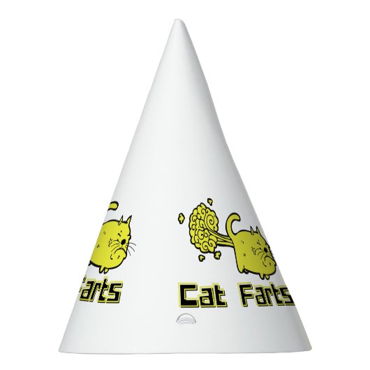 Funny Cat Farts Feesthoedjes (Rechts)
