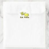 Funny Cat Farts Ronde Sticker (Tas)