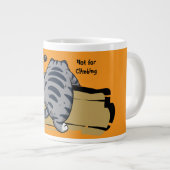 Funny Cat, Fat Cat, Funny Script Giant Coffee Mug Grote Koffiekop (Voorkant rechts)