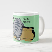 Funny Cat, Fat Cat, Funny Script Giant Coffee Mug Grote Koffiekop (Voorkant rechts)