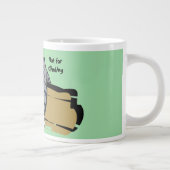 Funny Cat, Fat Cat, Funny Script Giant Coffee Mug Grote Koffiekop (Rechts)