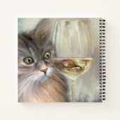 Funny Cat Fine Art Wine Lover Notitieboek (Achterkant)