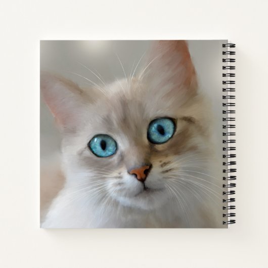 Funny Cat Fine Art Wisdom Notitieboek (Achterkant)