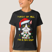Funny Cat First Of All I'm A Delight Retro Gaming T-shirt (Voorkant)
