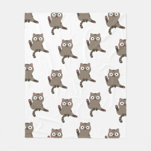 Funny Cat Fleece Deken