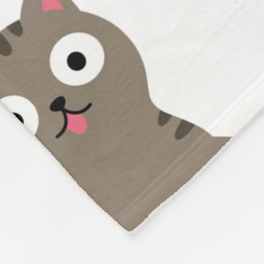 Funny Cat Fleece Deken (Hoek)