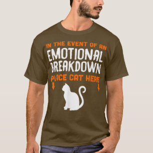 Funny Cat for Cat Addicts Cat Emergency Plan T-shirt