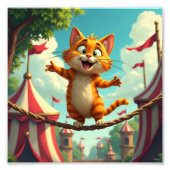 Funny cat foto afdruk (Voorkant)