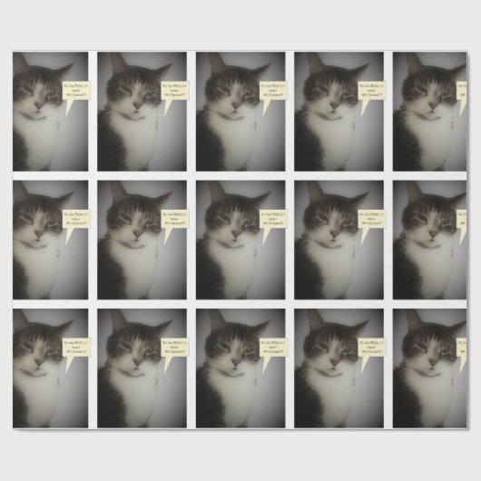 Funny Cat Foto Cadeaupapier (Vlak)