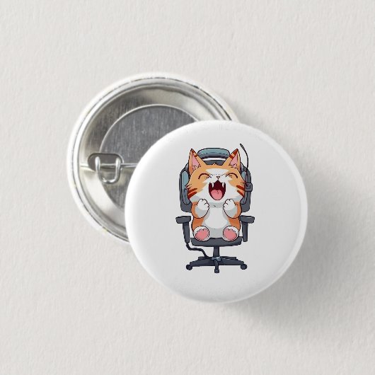 Funny Cat Freak'n Meow Out Ronde Button 3,2 Cm (Voorkant /achterkant)