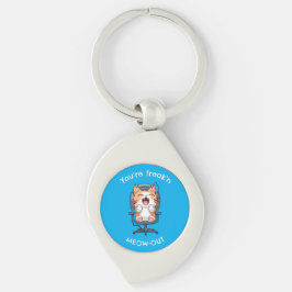 Funny Cat Freak'n Meow Out Sleutelhanger