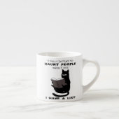 FUNNY CAT, Funny Black Cat Gezegden, Cat read book Espresso Kop (Rechts)